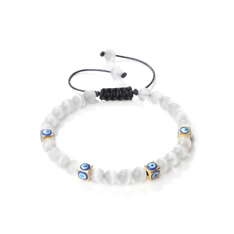 Inkopper Glass Cat Eye Bracelets Unisex-4