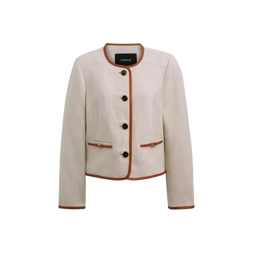 COACH SS24 Jackets Coats Women's Beige