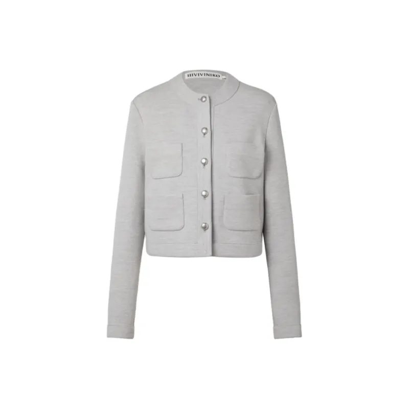 III VIVINIKO Jackets & Coats Women's Light Gray-0