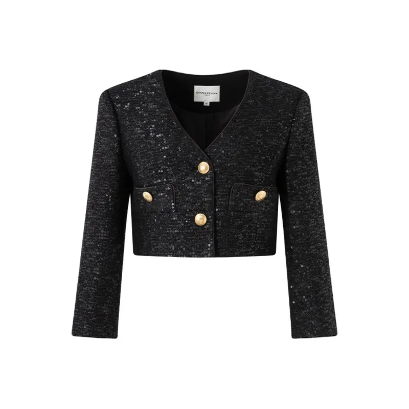 DIANA VEVINA Jackets Coats Women's Black-0