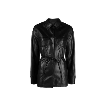 NANUSHKA Karline Faux-leather Shirt