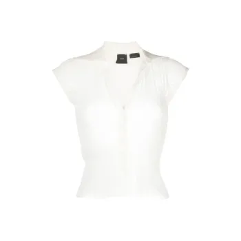 PINKO Ribbed Polo Blouse