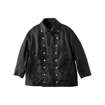 PORTER CLASSIC Leather Jacket Men's Black