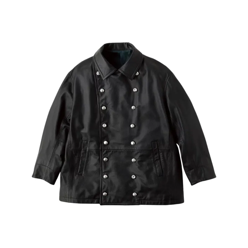 PORTER CLASSIC Leather Jacket Men's Black-0