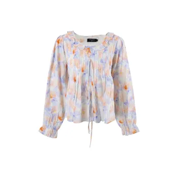 CLOUD SEASON Chiffon Shirts Women's Purple