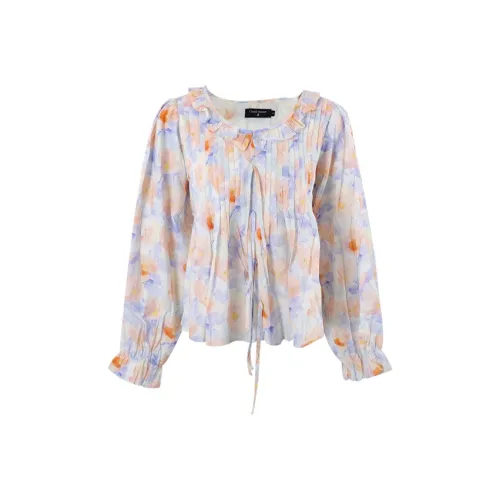 CLOUD SEASON Chiffon Shirts Women's Purple