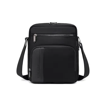 ARCTIC HUNTER Nylon Shoulder Bag, Crossbody Bag Men's Black/Khaki