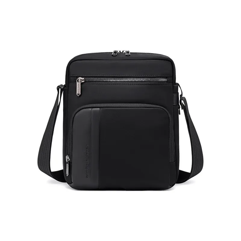 ARCTIC HUNTER Nylon Shoulder Bag, Crossbody Bag Men's Black/Khaki-0