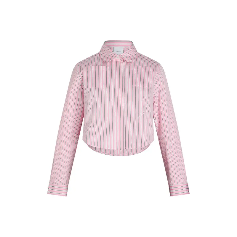 Patou Cropped Printed Poplin Shirt-0