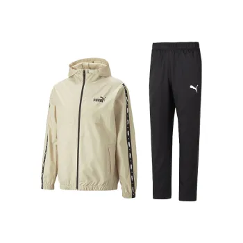 PUMA Casual Sportswear Men Set Khaki Jacket+Black Pants