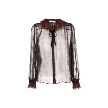 Ulla Johnson Pippa Abstract-print Sheer Blouse