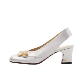 Valentino GARAVANI Adamantine Chunky Heel High Heels 6cm Women's Silver
