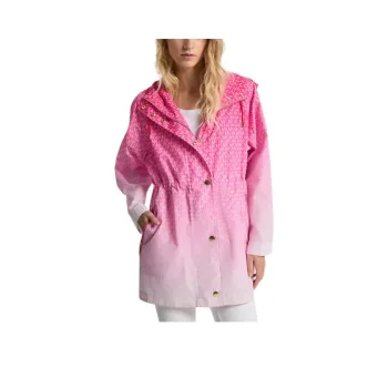 MICHAEL KORS Ombré Logo Print Ciré Anorak