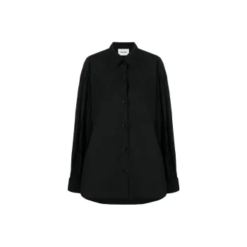 NANUSHKA Nele Pleated sleeves Poplin Shirt