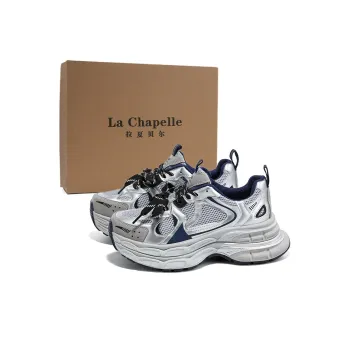 La Chapelle Wear resistant, Lightweight, Breathable, And Non slip. Low Top Chunky Sneakers Women's Blue