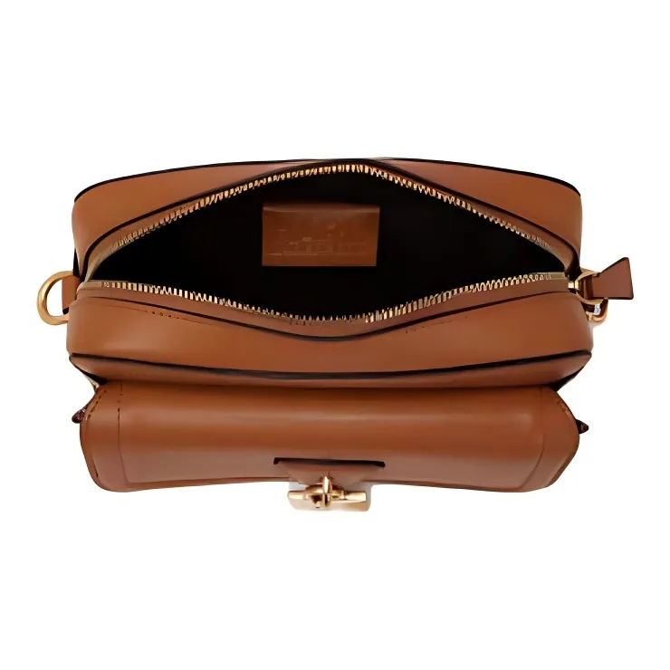KARL LAGERFELD K/SIGNATURE Cow Leather Camera Bag, Shoulder Bag, Crossbody Bag Women's Brown-2