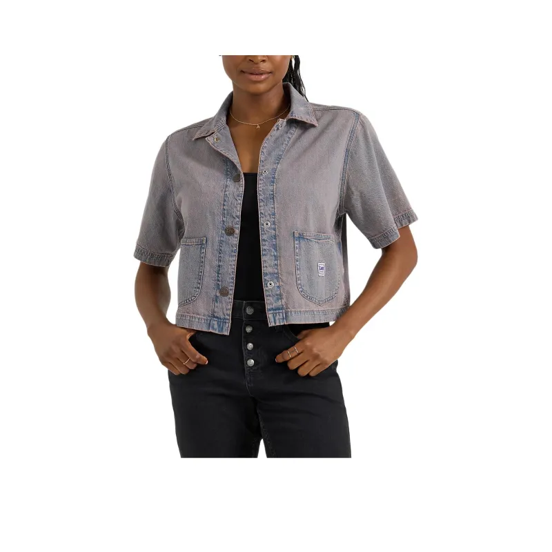 Lee Shirts Women's Gray Pink-0
