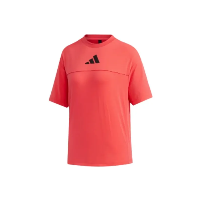 Adidas Drop Shoulder Sleeve T Shirt Women's Orange-0