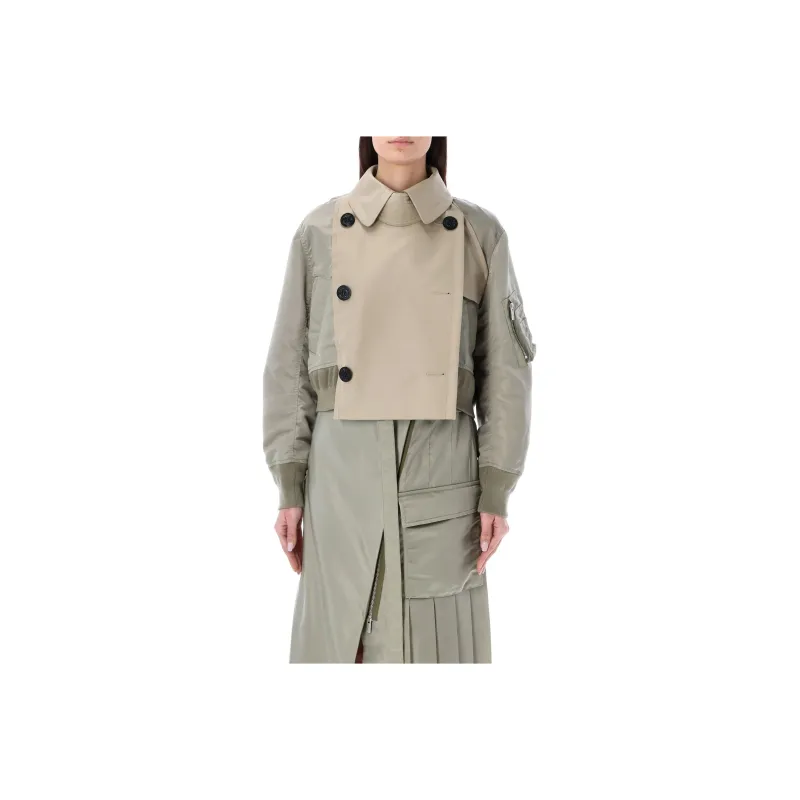 Sacai Nylon Twill Blouson 'Light Khaki'-0