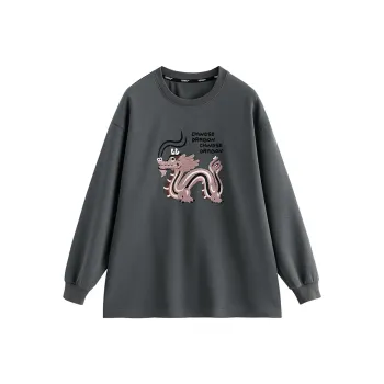 Initial Language Sweatshirt Women's Dark Gray