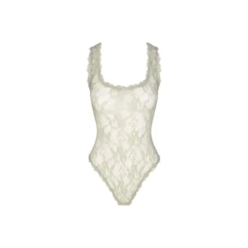 SKIMS STRETCH LACE TANK BRIEF BODYSUIT Bodysuits Women's TALC/Talc