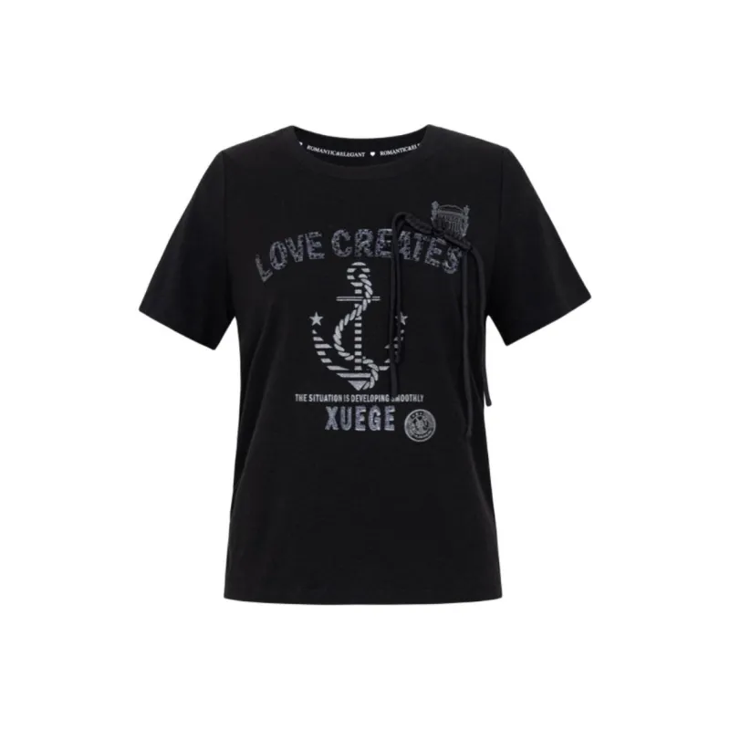 XG T Shirts Women's Black-0