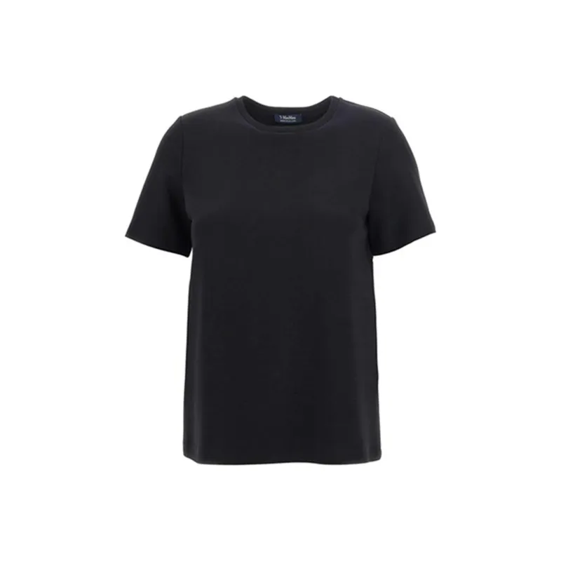 'S MAX MARA Logo embroidered Scuba T shirt-0