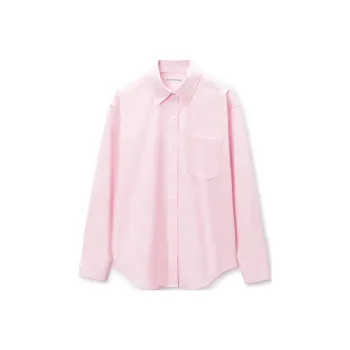 Alexander Wang Boyfriend Logo Flag Tag Shirt Light Pink