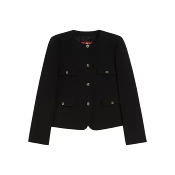 MaxMara Studio Buttoned Crewneck Jacket