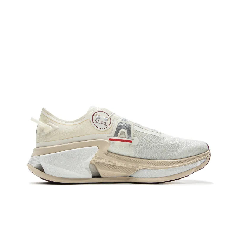 LiNing Liuliu 8 PRO Cushioning, Slip Resistant, And Abrasion Resistant Low Top Carbon Plate Running Shoes Men's Ecru-1