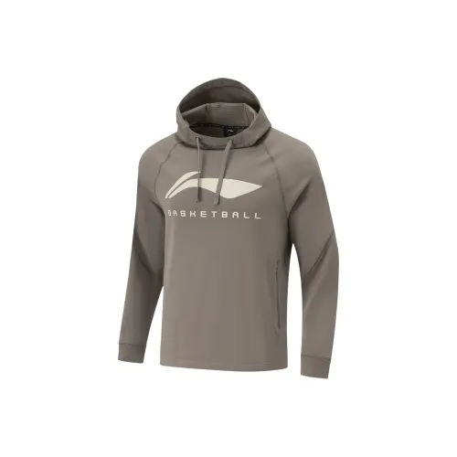 LiNing Professional Basketball Collection CBA Collection Sweatshirt Men's Tree Gray Mouwen