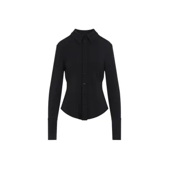SportMax Candido Open Back Button Up Top