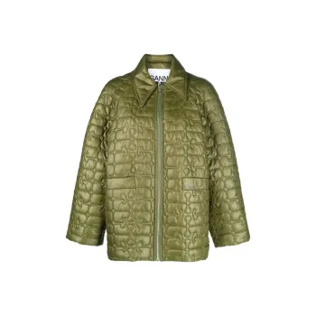 GANNI Logo-quilted Jacket