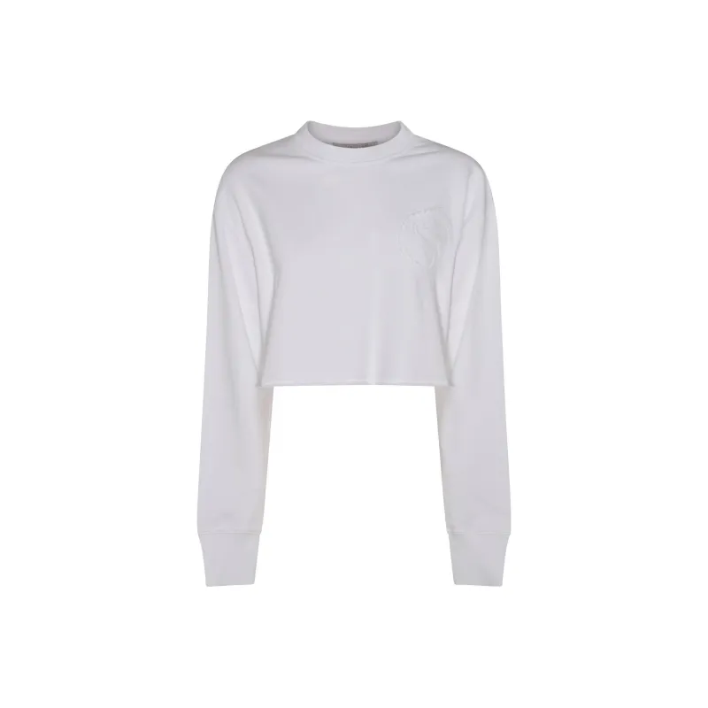 Stella McCartney S Wave Crewneck Cropped Sweatshirt-0
