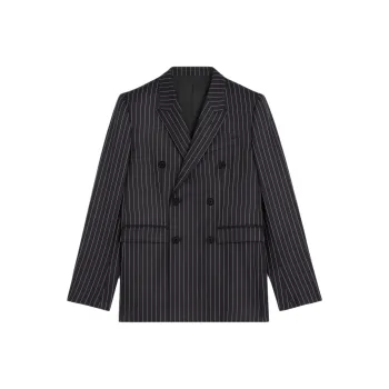 CELINE Camden Long Jacket 'Navy/Craie'