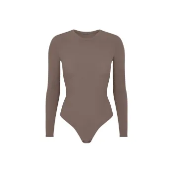 SKIMS FITS EVERYBODY LONG SLEEVE CREW NECK BODYSUIT Bodysuits Women's Amethyst/Purple Crystal