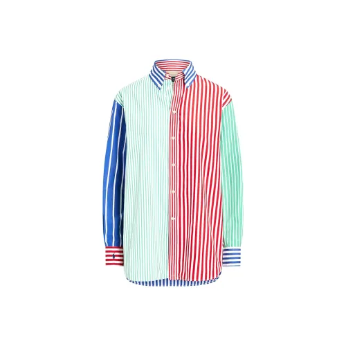 Polo Ralph Lauren Striped Curved Hem Poplin Shirt