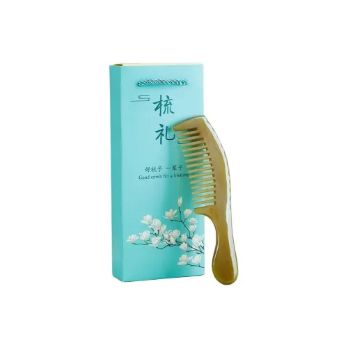DANPU Natural Authentic White Buffalo Horn Comb Straight Hair Care Anti Static Scalp Meridian Soothing Massage