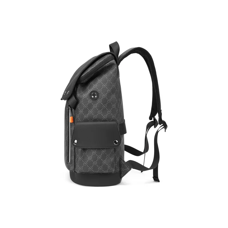 FAIRWHALE Zip Closure Fabric Tubas Men's Lead Coffee Black-3