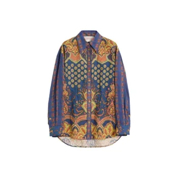 Valentino Graphic Printed Button Up Shirt