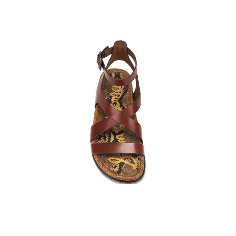 SAM EDELMAN Delia One Strap Sandals Women's Brown-4