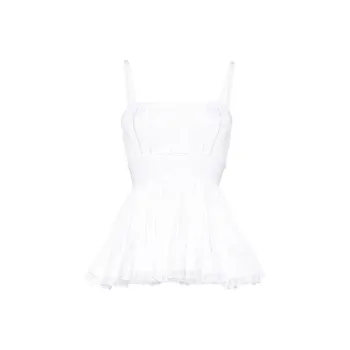 Alaia Crinoline Ribbed-Knit Sleeveless Top