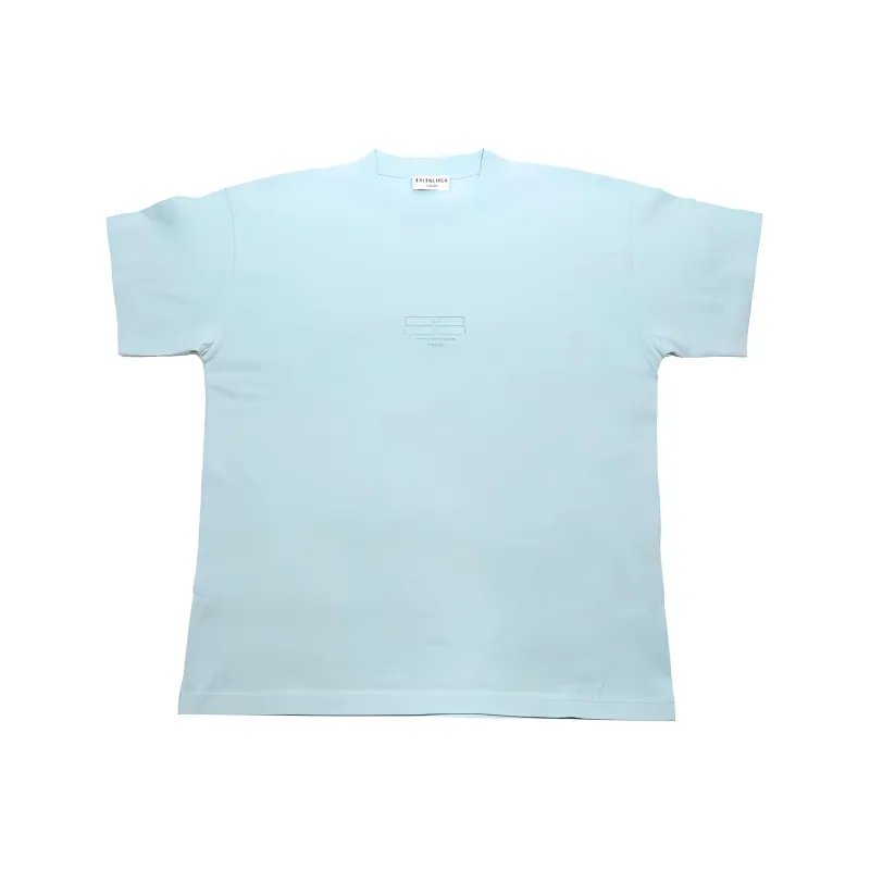 Balenciaga Bb Paris Icon Cotton T Shirt Aqua Green-0