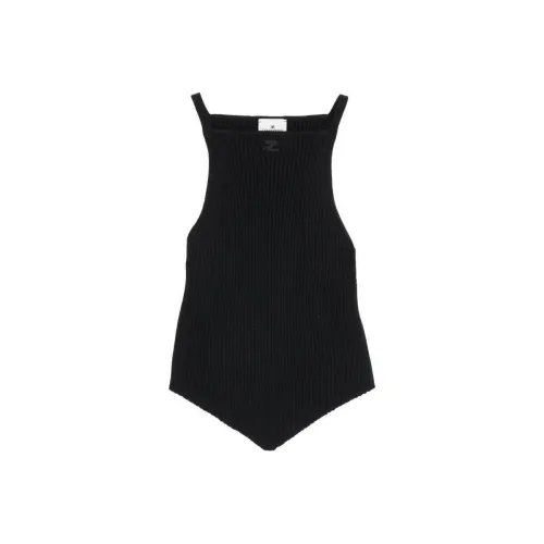 COURREGES Pointy Rib Knit Tank Top
