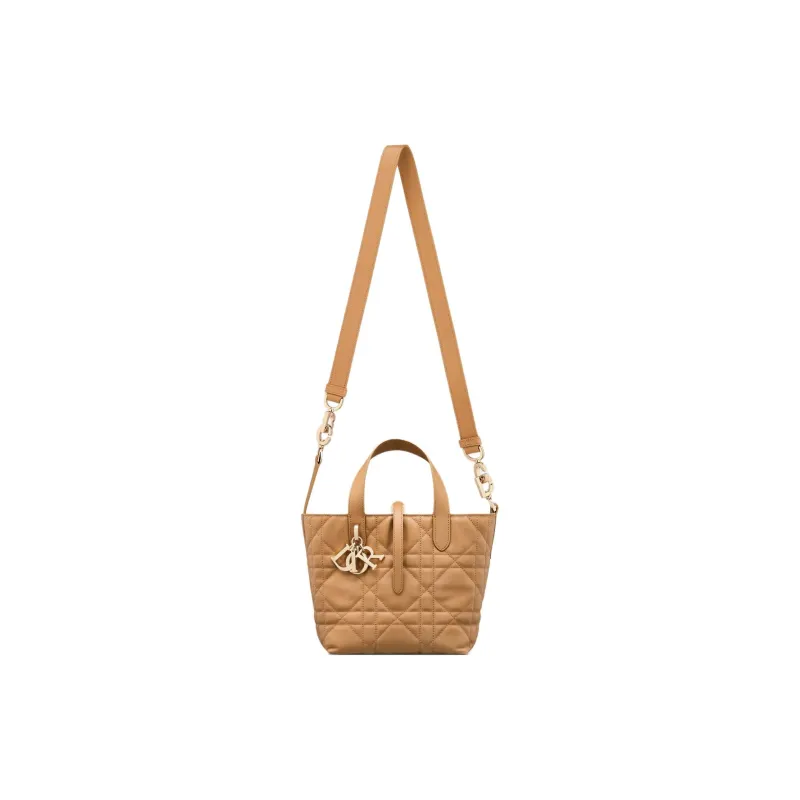 DIOR Toujours Cow Leather Native Bag, One Shoulder Handbag Small Size Women's Light Gold-1