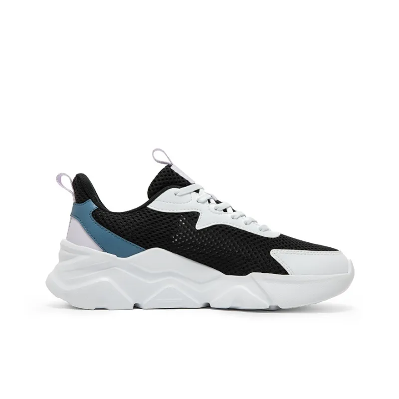 361° Slip Resistant, Breathable, Lightweight Low Top Casual Shoes Women's 361 Degrees White/Obsidian Black-1