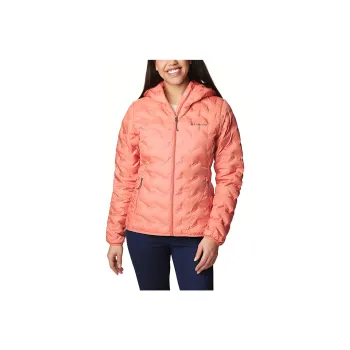 Columbia Peach Delta Ridge Down Hooded Jacket Jackets & Coats Women's Faded Peach