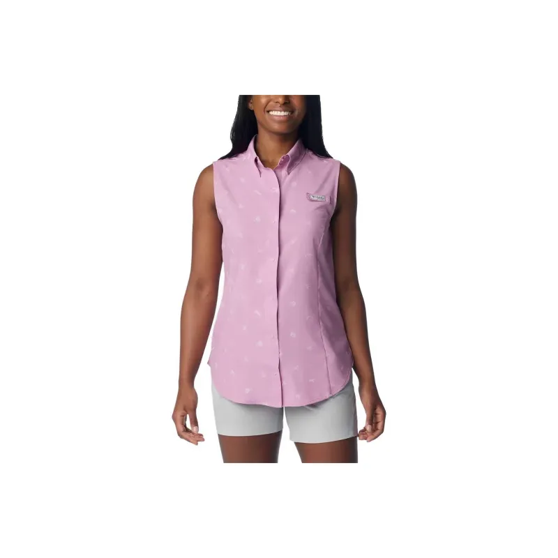 Columbia PFG Super Tamiami Shirt Women's Pink Purple-0
