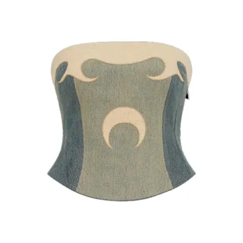 Marine Serre Regenerated Denim Top