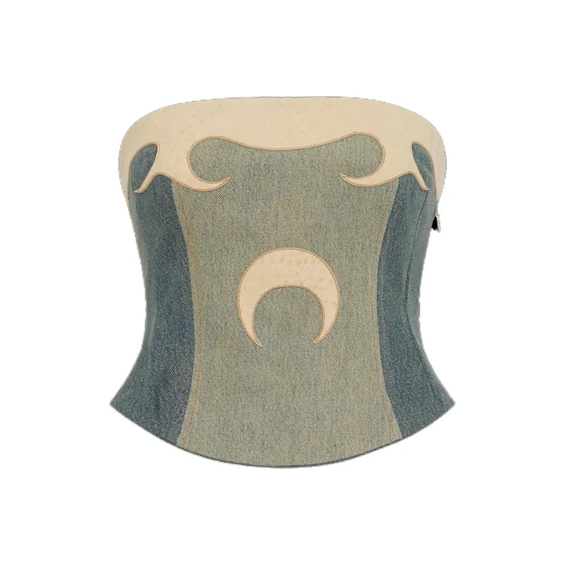 Marine Serre Regenerated Denim Top-0